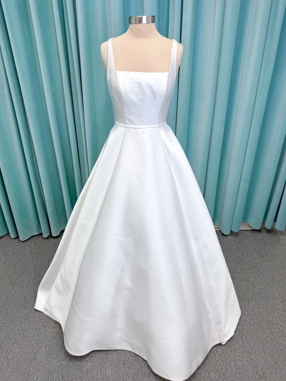 Morilee Style 2996 Eowyn Mikado A-Line with Square Neckline and Pockets Wedding